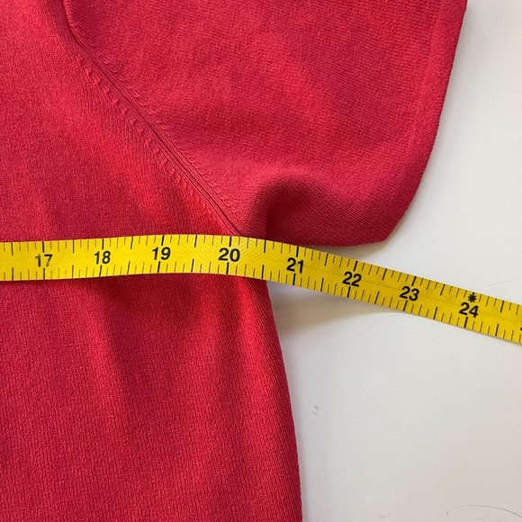 Sandra Darren Sheer Floral Panel Dress & Sweater set 12 Ivory Orange Flare Lined - Picture 11 of 12